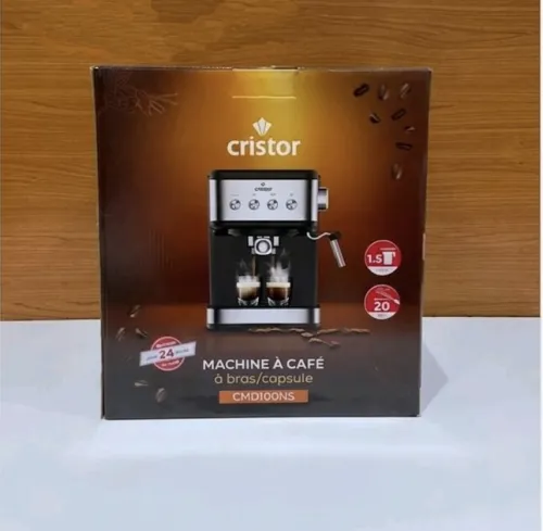 Machine à café à bras / capsule 20 Bar capacité 1,5L Nouveau marque cristor