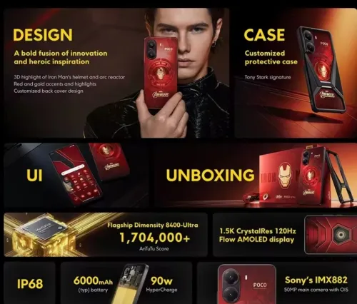 Poco x7 pro 12g 512gb iron man édition