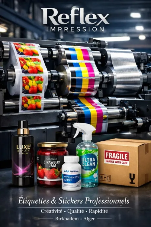 Impression Étiquettes   #Etiquettes Autocollantes #Etiquettes Adhesives #Etiquettes Rouleau #Etiquettes Flexo #Etiquettes Produits | #Imprimerie #Reflex ImpressionAlger