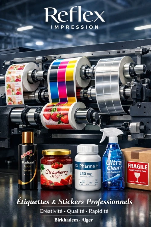 Impression Étiquettes   #Etiquettes Autocollantes #Etiquettes Adhesives #Etiquettes Rouleau #Etiquettes Flexo #Etiquettes Produits | #Imprimerie #Reflex ImpressionAlger