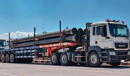 Transport semi remorque plateau 