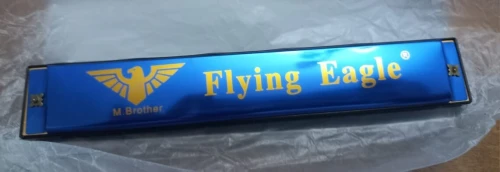 Harmonica 24 trous Flying Eagle Bleu  Modèle M Brother  Neuf en boîte هارمونيكا 24 فتحة Flying Eagle أزرق  موديل ا