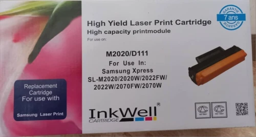 toner InkWell Samsung SL-M2020 - M2020W-M2022- M2070#  SL-M2026-SL-M2026W-SL-M2070-SL-M2070W-SL-M2070FW-SL-M2070F-M2020-M2020W- M2022W-M2070ets (équival MLT-D111S / D111) noir)
