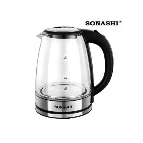 BOUILLOIRE EN VERRE SONASHI 1500W SKT-1809