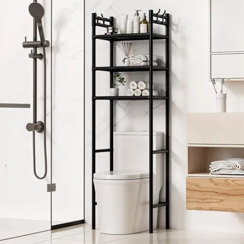 Étagère de Rangement Moderne sur Pied pour Toilettes 3 Tier  رف تخزين المرحاض