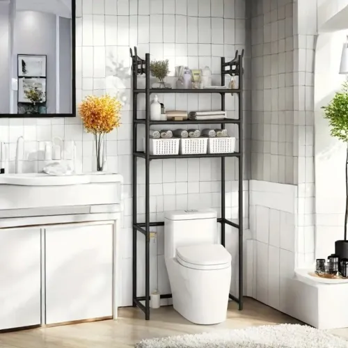 Étagère de Rangement Moderne sur Pied pour Toilettes 3 Tier  رف تخزين المرحاض