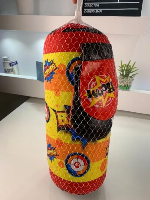Ensemble de Boxe pour Enfants Sac de Frappe Suspendu avec Gants Jeu de 3 Pièces طقم كيس ملاكمة 3 قطع