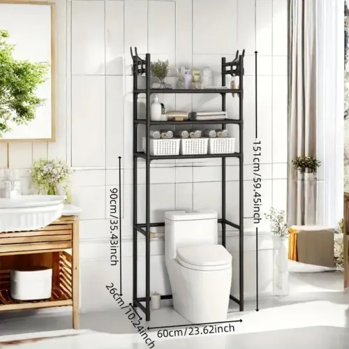 Étagère de Rangement Moderne sur Pied pour Toilettes 3 Tier  رف تخزين المرحاض
