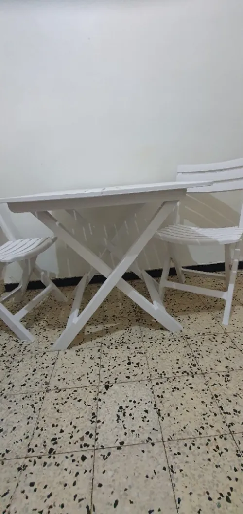 Table et 2 chaises de jardin 