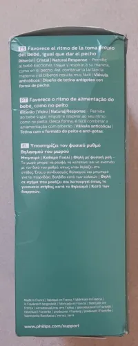 Pack 02 Biberons à Réponse Naturelle 240 Ml en Verre AVENT Philips