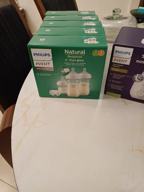 Coffret Biberons en verre Avec Sucette Response Naturel - AVENT PHILIPS