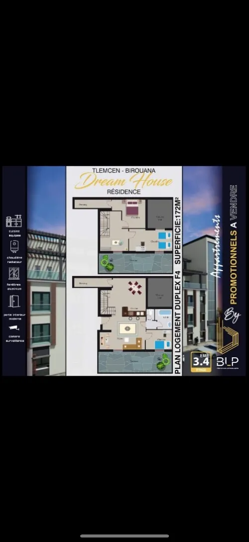 Vente Appartement F2 F3 F4 Tlemcen Tlemcen
