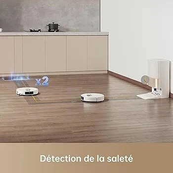 DREAME X40 Ultra Complete Robot Aspirateur avec Serpillière amovible et relevable