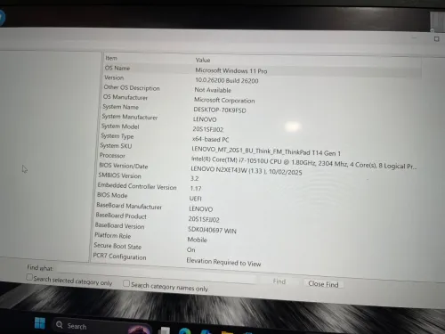 Lenovo Thinkpad T14 / intel i7 10th / MX330 / 32gb Ram / 512gb ssd / ecran tactile