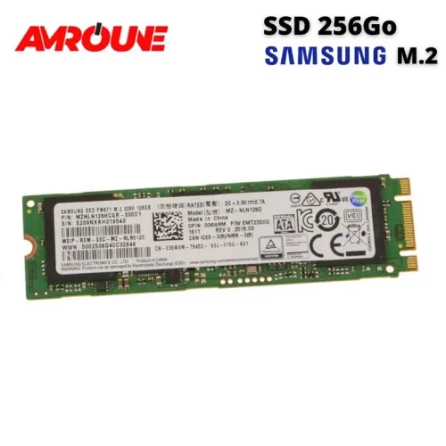 Disque Dur SSD 256 Go NVMe M.2 Samsung - Haute Performance (Pull Out)