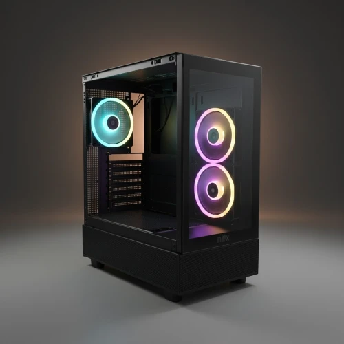 Boitier Gamer NOX PHANTOM full Black plus 3Pcs Fans M42-12cm ARGB