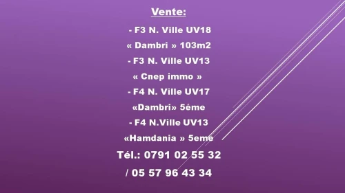 Vente Appartement F3 Constantine El khroub