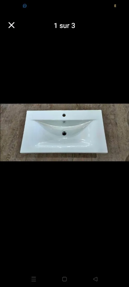 Lavabo résine 80/45