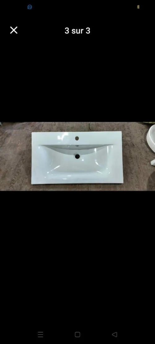 Lavabo résine 80/45