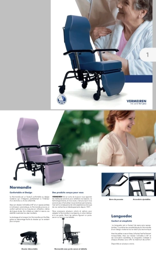Fauteuil relax de repos avec roue 
