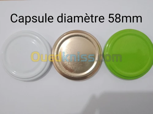 Capsules importation / couvercles diamètre 58