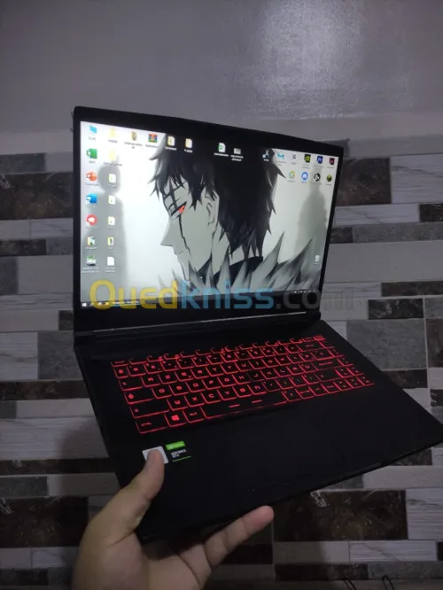  MSI : I7 10750H / 16 / 512 nvme ssd/  15.6" / gtx 1650ti max Q معاه شارجور اوريجينال تاعو   