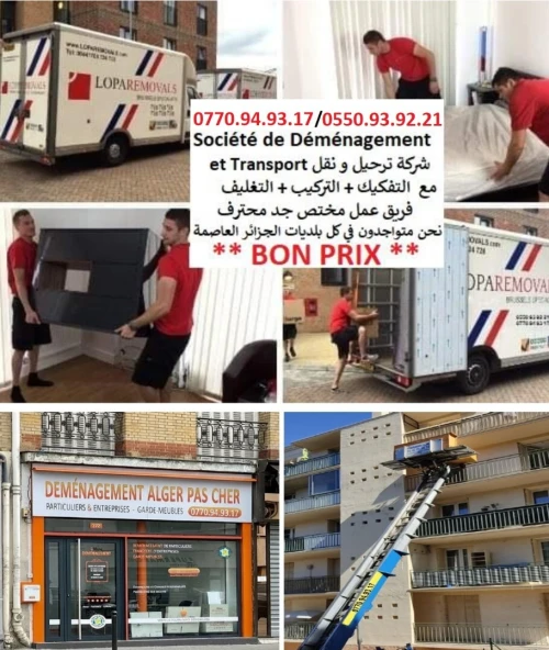 Dz Déménagement Société de Déménagement et Transport Alger Pas Cher Transporteur ترحيل نقل البضائع
