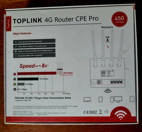 Modem 4G WiFi 6 Top link Compatible Djezzy, Ooredoo, Mobilis 