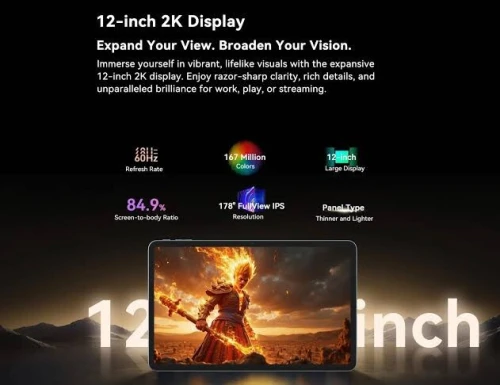 BLACKVIEW غير متوفرة  MEGA 2  8GB/256GB  12-INCH   9000mAh