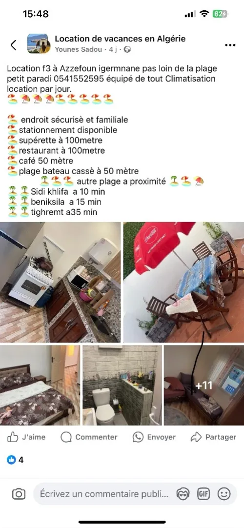 Location vacances Appartement Tizi Ouzou Ait chaffaa