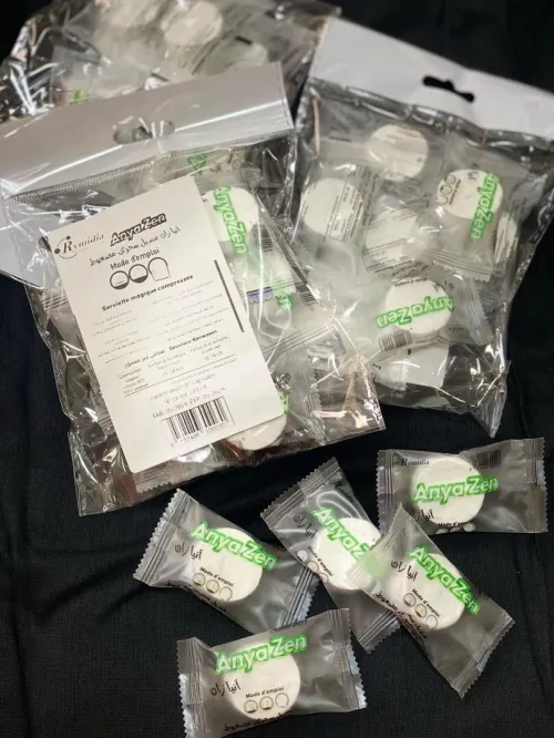 منديل سحري مضغوط  Serviette magique compressée