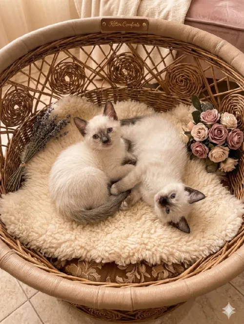 Deux femelles siamois 2 mois