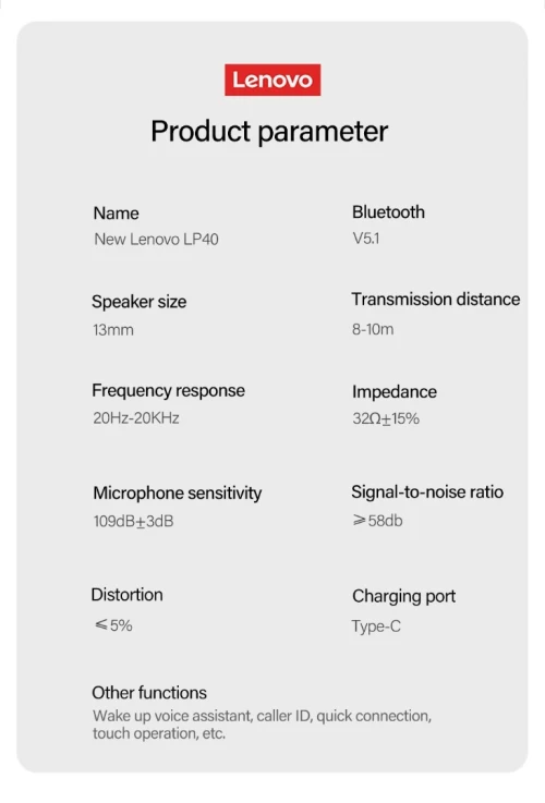 Air pods Lenovo Lp40 