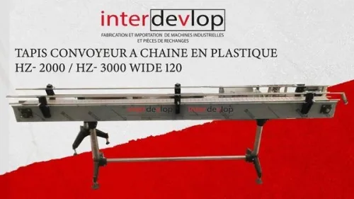 *** TAPIS CONVOYEUR A CHAINE EN PLASTIQUE ***