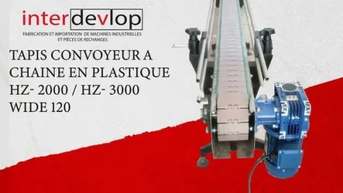 *** TAPIS CONVOYEUR A CHAINE EN PLASTIQUE ***