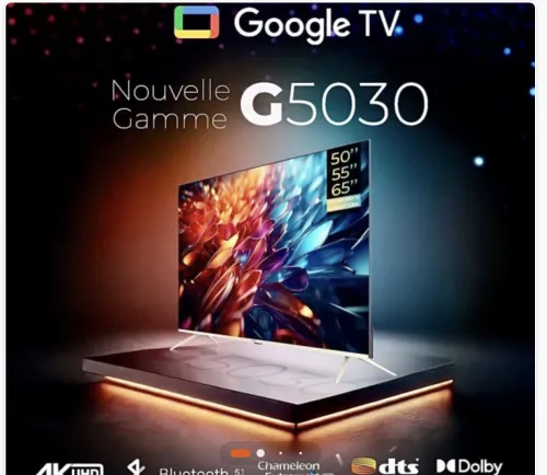 TV IRIS G5010 GOOGLE TV 4k UHD ( 65")liquidation  sous emballage