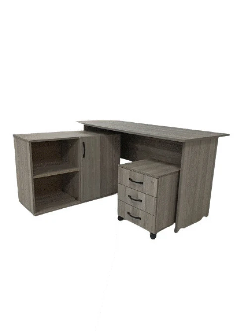 Ensemble de Bureau Mélaminé gris clair
