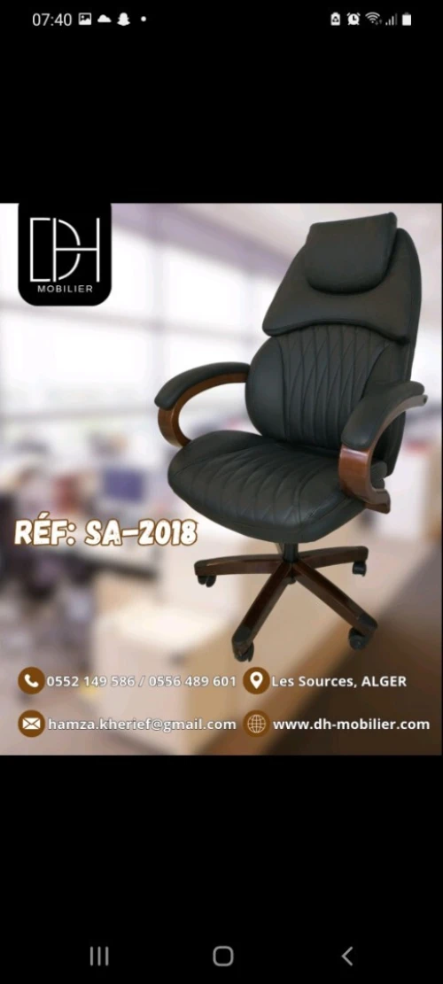 fauteuil directionnelle les accoudoirs en bois