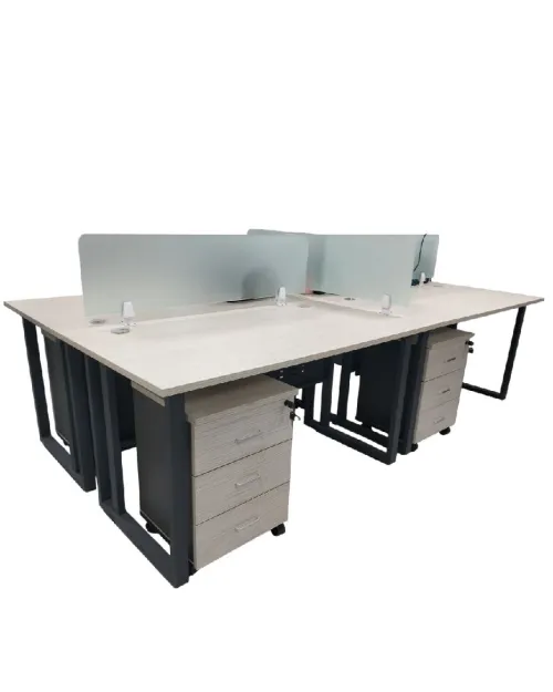 Open space 4 postes+ 4caisson mobile