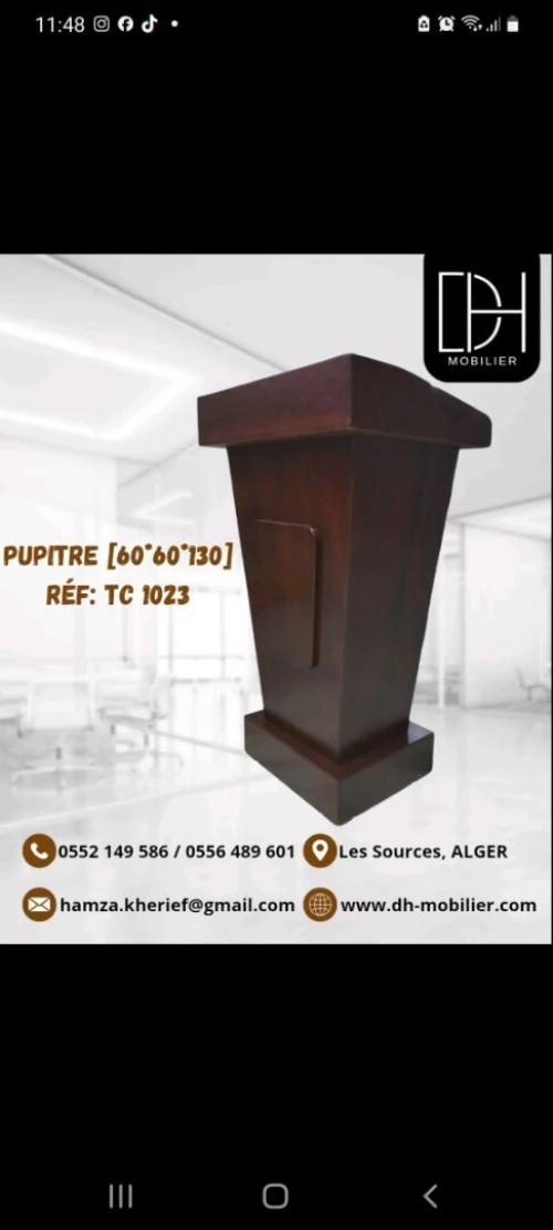 pupitre 60/60/1m30