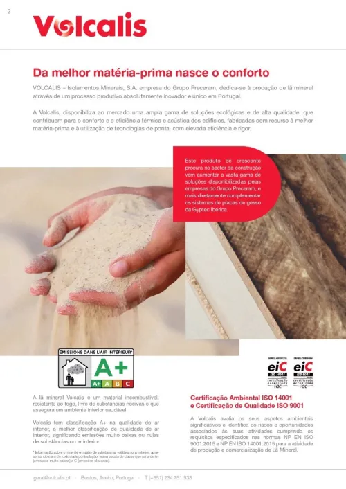 VOLCALIS Comfort Isolation thermique et acoustique 