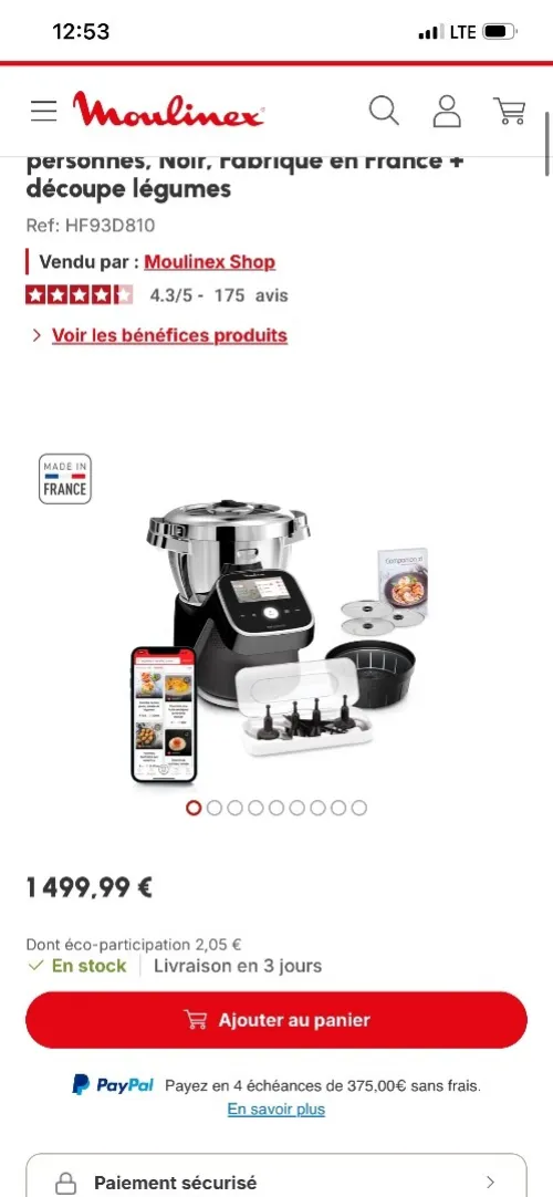 I-Companion Touch Pro, Robot cuiseur