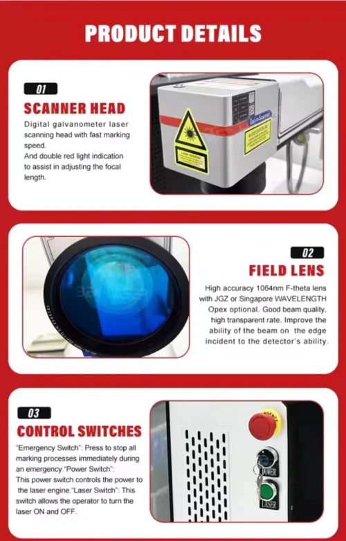 Machine de marquage Laser à Fiber 50 watts BEC LASER Raycus