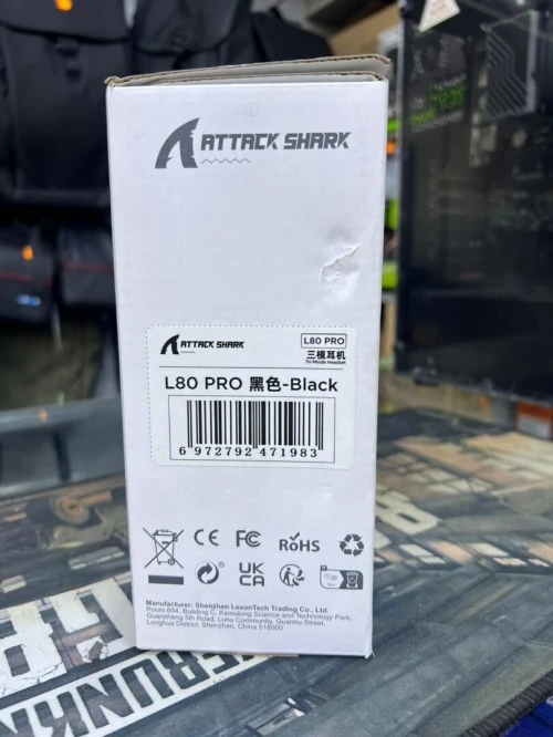 ATTACK SHARK L80 PRO CASQUE GAMING SANS FIL TRIMODE NOIR - BLANC