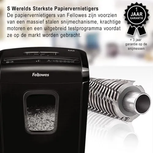FELLOWES DESTRUCTEUR DE DOCUMENTS 6M COUPE MINI-CUT P4 - 13 LITRES - MÉCANIQUE - CORBEILLE À PAPIER
