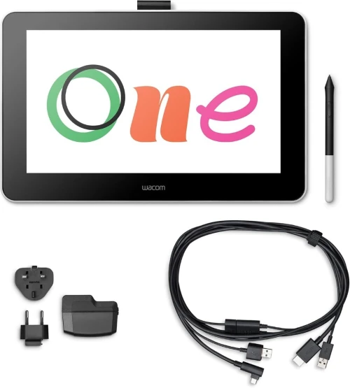 WACOM ONE 13 PEN DISPLAY - TABLETTE GRAPHIQUE DTC133W0B - 13.3" TACTILE FHD - STYLET - USB-C -BLACK