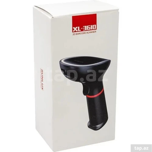 HENEX XL-3610 - DOUCHETTE CODE À BARRE 1D & 2D - USB - SCANNING SPEED - 60FPS - PLUG & PLAY - BLACK
