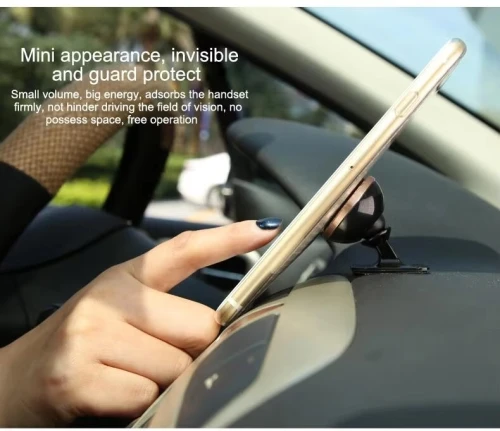 BASEUS 360 ADJUSTABLE MAGENETIC PHONE MOUNT HOLDER - SUPPORT AJUSTABLE - PARE-BRISE - GOLD
