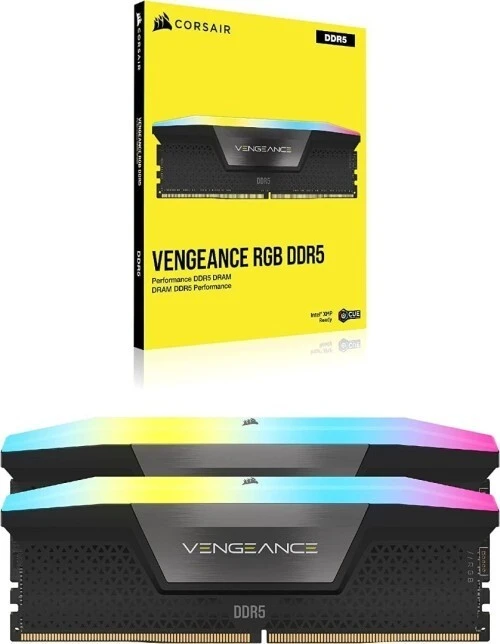 CORSAIR VENGEANCE RGB DDR5 32 Go - 2 x 16 Go - 6400 MHz CL32 - Kit Dual Channel 2 barrettes