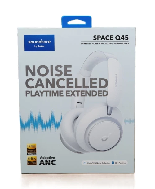 SOUNDCORE BY ANKER SPACE Q45 - CASQUE SANS FIL - ANC - HI-RES AUDIO - LONGUE AUTONOMIE BLACK & WHITE